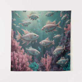 Coral Dreamscape Wandteppich