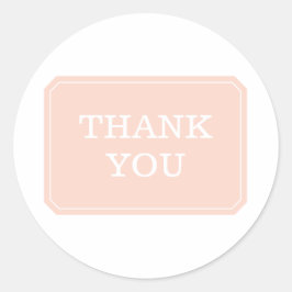 Coral einfach Elegant Vielen Dank Stickers