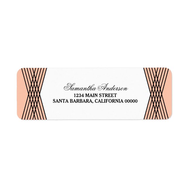 Coral Elegant Deko Address Labels (Vorne)