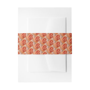 Coral Floral Custom Scripting Hochzeit Feier Einladungsbanderole