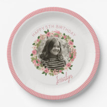 Coral Floral Wreath Personalisiert mit Foto