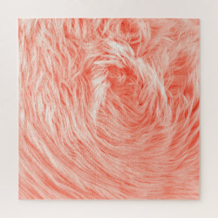 Coral Fluffy Fur: Trend 2019. Puzzle