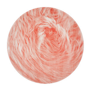 Coral Fluffy Fur: Trend 2019. Schneidebrett