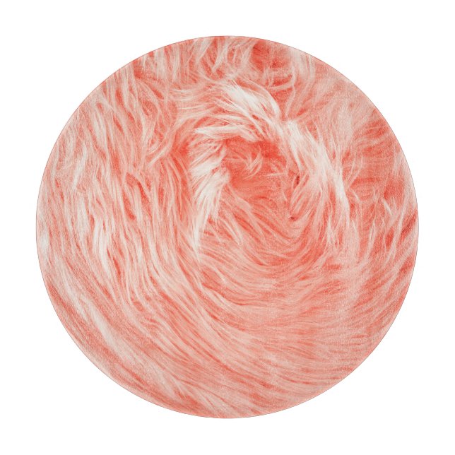 Coral Fluffy Fur: Trend 2019. Schneidebrett (Vorderseite)