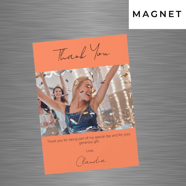 Coral Foto danke Ihnen Magnetkarte (Von Creator hochgeladen)