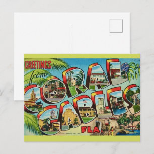 Coral Gables Florida Begrüßung Postkarte