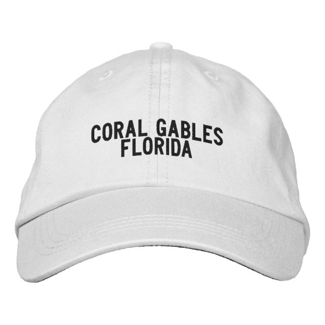 Coral Gables Florida Hat Bestickte Baseballkappe (Vorderseite)