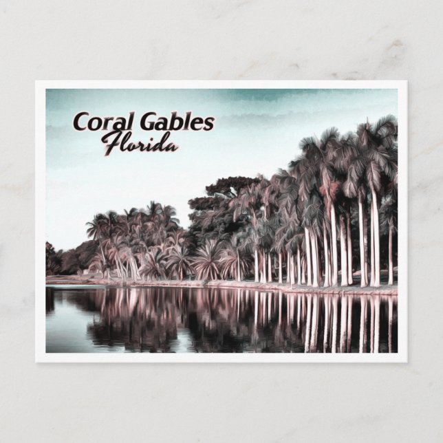 CORAL GABLES FLORIDA POSTKARTE (Vorderseite)