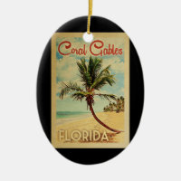 Coral Gables Palm Tree Vintage Travel