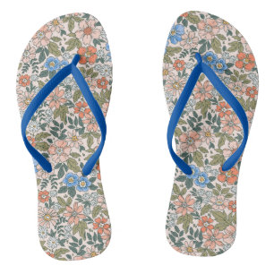 Coral Garden Blume Muster Flip Flops