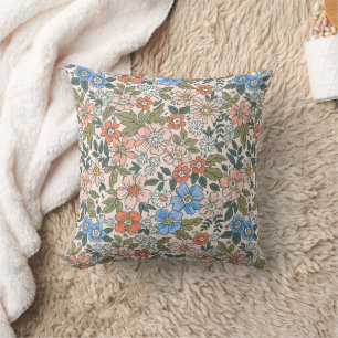 Coral Garden Blume Muster Kissen
