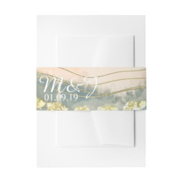 Coral Geodes Agate Hand Wassercolor Hochzeit Einladungsbanderole