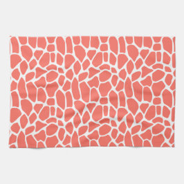 Coral Giraffe Muster Geschirrtuch