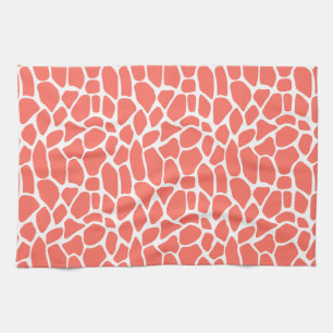 Coral Giraffe Muster Geschirrtuch
