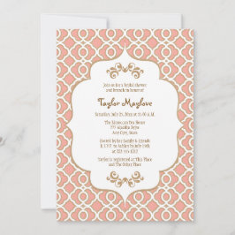 Coral Gold marokkanisches Brautparty Einladungen