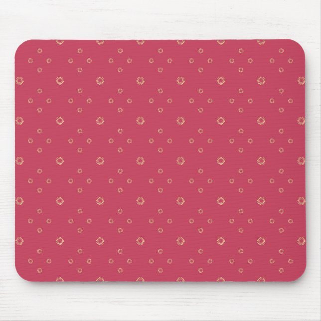Coral | Golden Zinnia Sun Mousepad (Vorne)