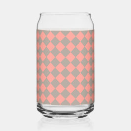 Coral Gray Checker Diamond Pattern Dosenglas