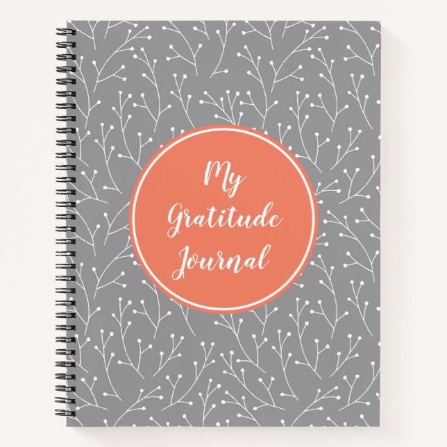 Coral & Gray Custom Danky Journal Notizbuch (Vorderseite)