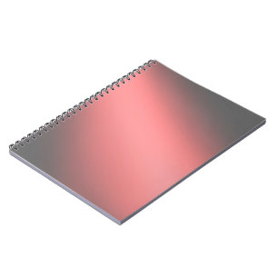 Coral & Gray-Mondlicht-Ober-Effekt Notizblock