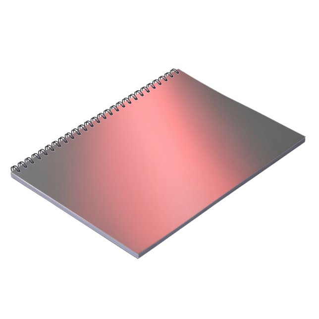 Coral & Gray-Mondlicht-Ober-Effekt Notizblock (Linke Seite)