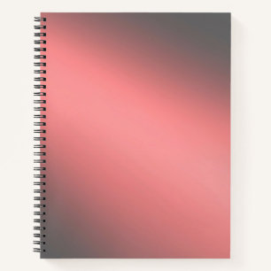 Coral & Gray-Mondlicht-Ober-Effekt Notizbuch