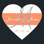 Coral Gray Monogram Wedding Danke Stickers<br><div class="desc">Benutzen Sie diese schönen Korallengrau Monogram Namen Wedding Dankeschön Aufkleber, um Ihre Gastgeschenke Hochzeiten zu kennzeichnen. Design von Elke Clarke© für die Monogram Gallery. Dieses moderne, kühne Design ist einfach, aber klassisch und passt zu jedem Hochzeitsthema. Die MONOGRAM GALLERY erlaubt es Ihnen, die Namen, Monogramme und Farben des Textes anzupassen....</div>