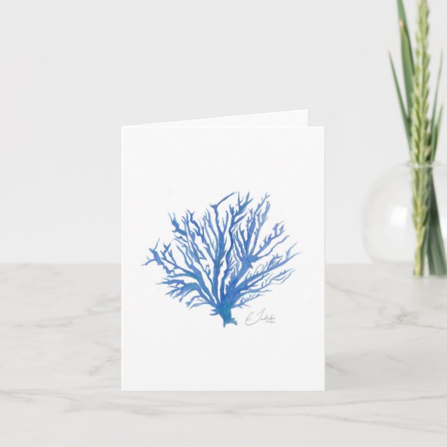 Coral Greeting Card Karte (Vorderseite)