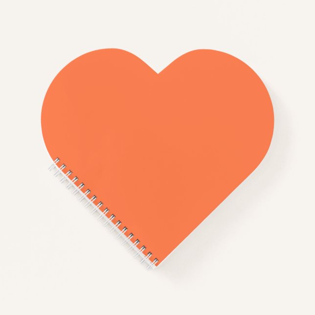 Coral Heart Shaped Notebook Notizbuch (Vorderseite)