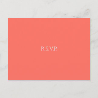 Coral Heart Wedding RSVP Einladungspostkarte