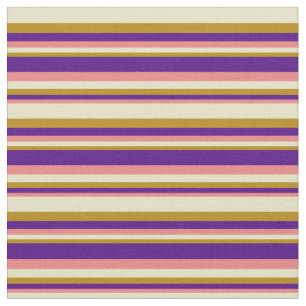 Coral, Indigo, Dark Goldenrod & Pale Goldenrod Stoff