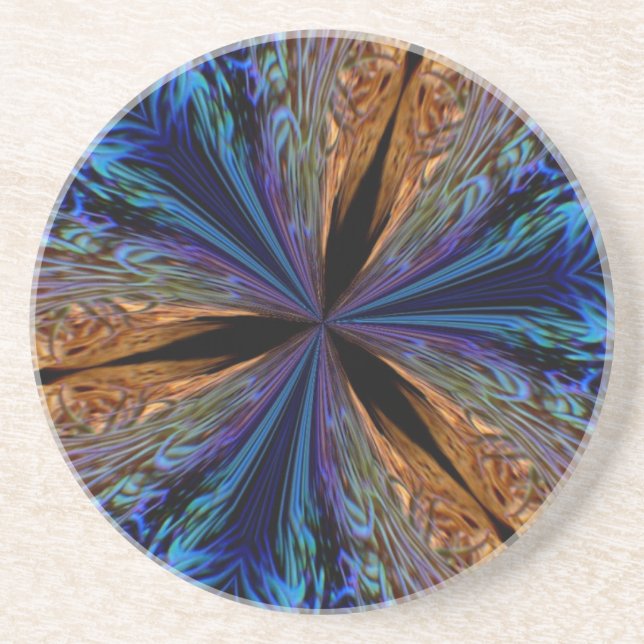 Coral Kaleidoskop-Untersetzer Getränkeuntersetzer (Vorne)