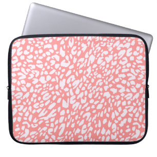 Coral Leopard Print Pattern Laptopschutzhülle