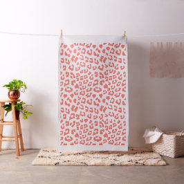Coral Leopard Print Stoff