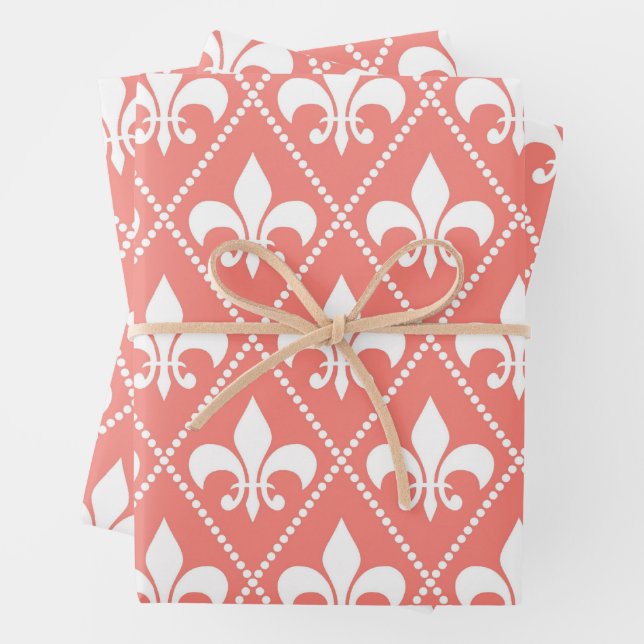 Coral Lilie Geschenkpapier Set (Beispiel)