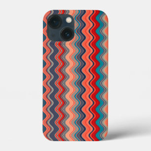 Coral Lmon Orange Blue Wavy Zigzag Muster Case-Mate iPhone Hülle