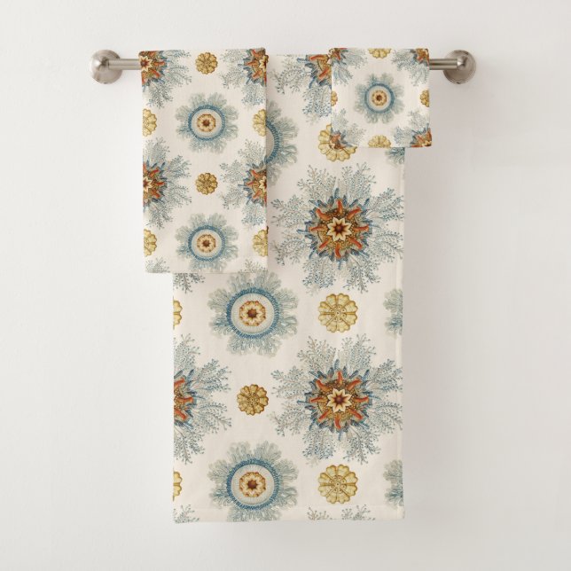 Coral Mandala Pattern Badhandtuch Set (Insitu)