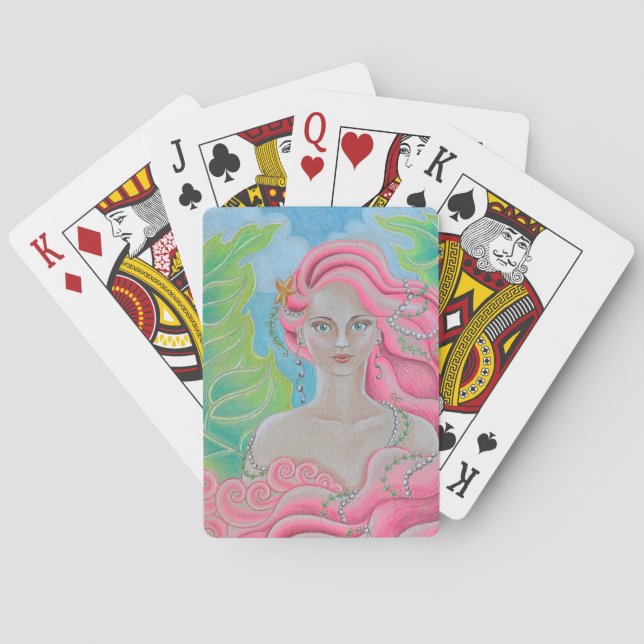 Coral Mermaid Deck of Cards Spielkarten (Rückseite)