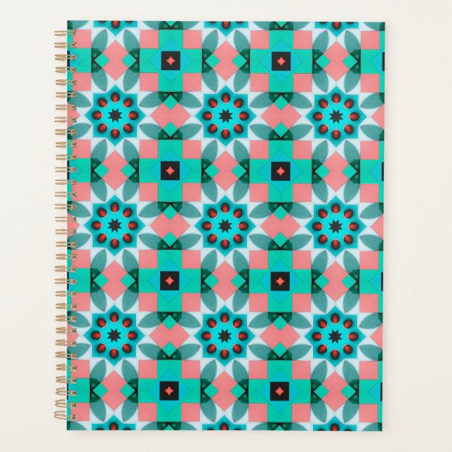 Coral & Mint Mandala Planner Planer (Vorderseite)