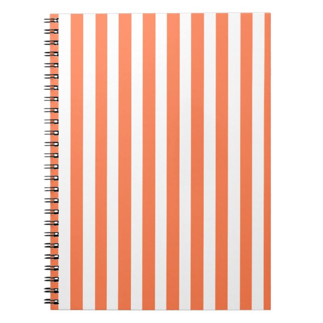 Coral Modern Stripes Notizblock (Vorderseite)