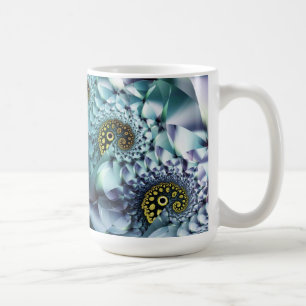 Coral & Muscheln Abstrakte Kunst Kaffeetasse