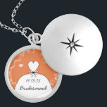 Coral Musical Wedding Gown Bridesmaid Necklace Versilberte Kette<br><div class="desc">Bridesmaid Locket Necklace Wedding Party Favoriten und Keepake Geschenke</div>