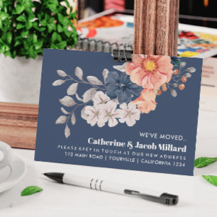 Coral Navy Wir haben neue Adresse New House Post v Postkarte