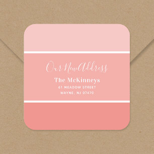 Coral Paint Swatch neue Adresse Quadratischer Aufkleber