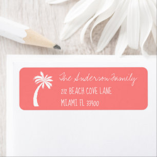 Coral + Palm Tree Icon Handwriting Typografy