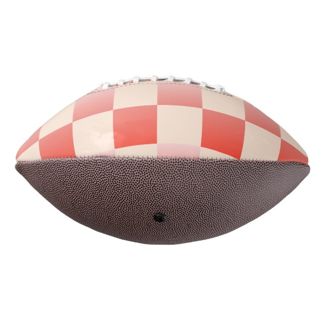 Coral Peach Gradient Checked Football (Gedreht 270)