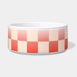 Coral Peach Gradient Checked Napf