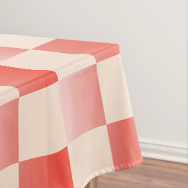 Coral Peach Gradient Checked Tischdecke