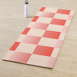 Coral Peach Gradient Checked Yogamatte