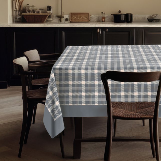 Coral Peach Gray Kariert Tableclout zum gemütliche Tischdecke (Coral Peach Grey Plaid Tablecloth for Cozy Dining)