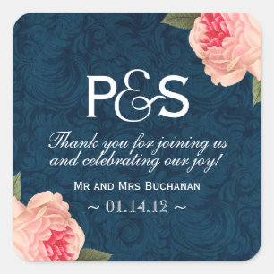 Coral Peonie und Marine bevorzugen Stickers